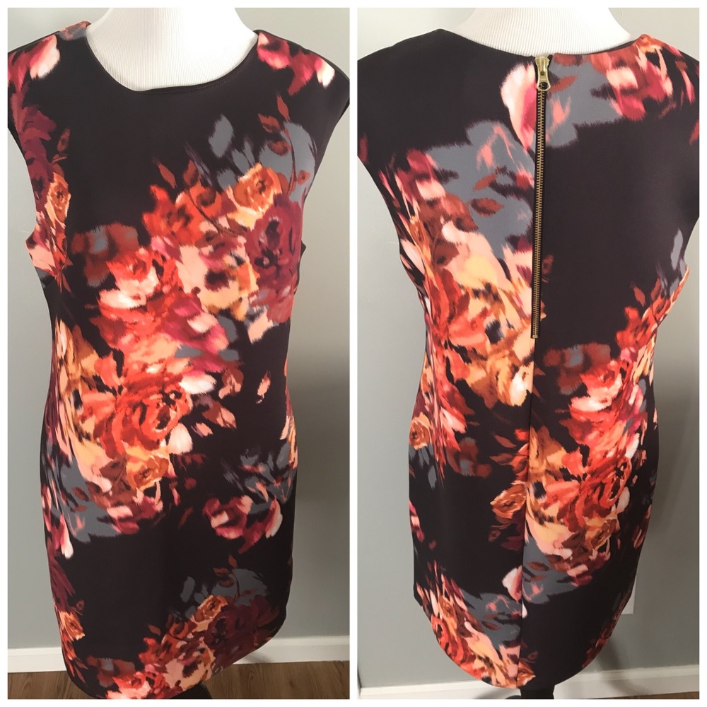 Cynthia Rowley Autumn Floral Scuba Shift Dress